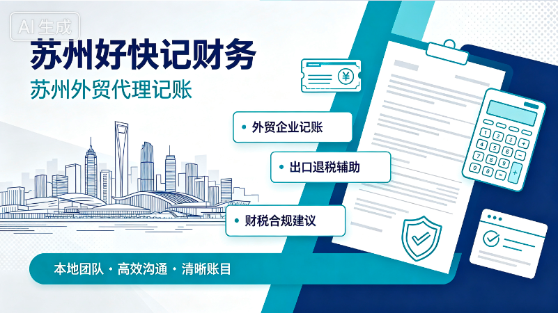 苏州好快记财务：外贸公司代理记账