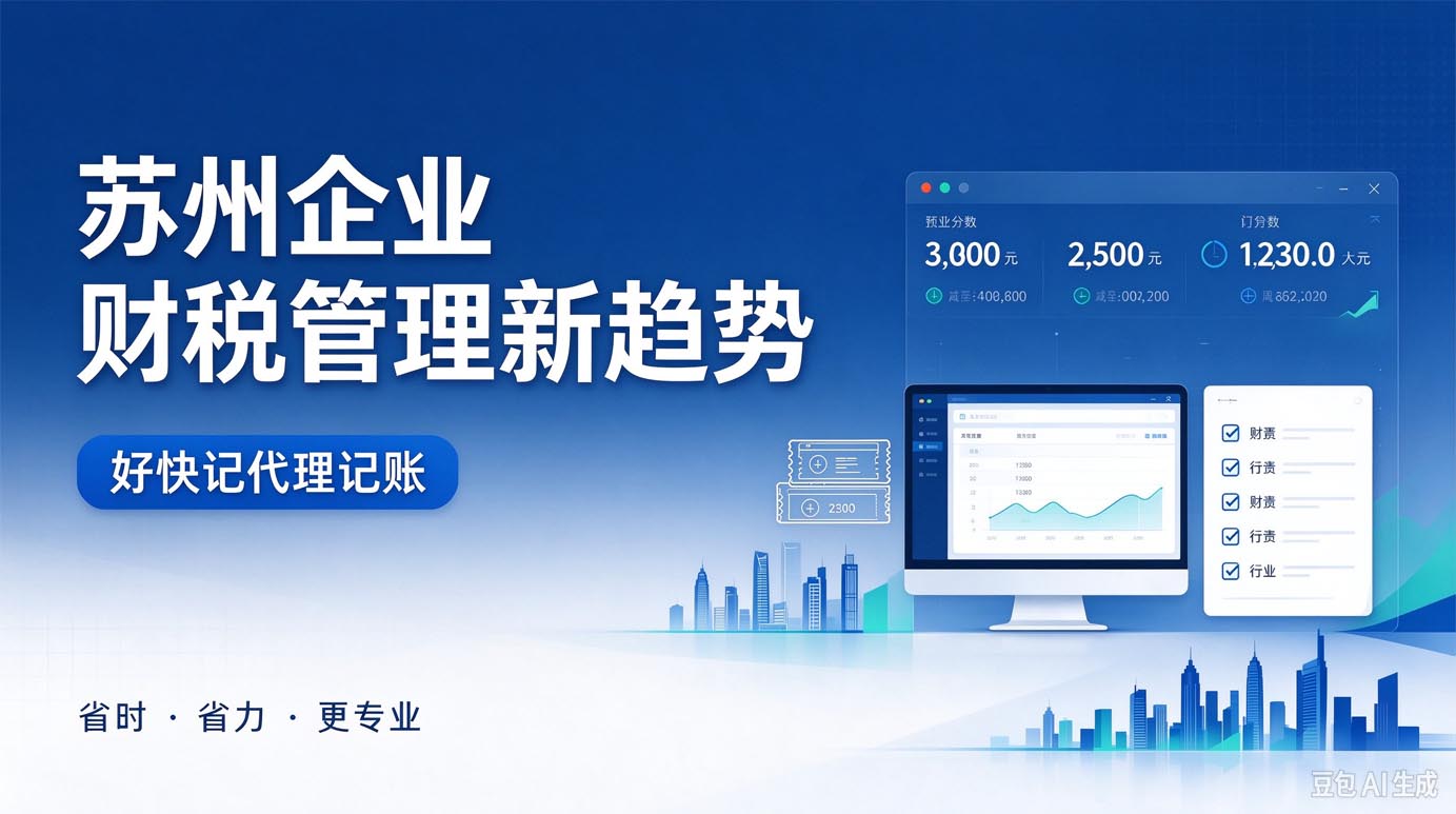 苏州企业财税管理新趋势：好快记代理记账，省时省力更专业