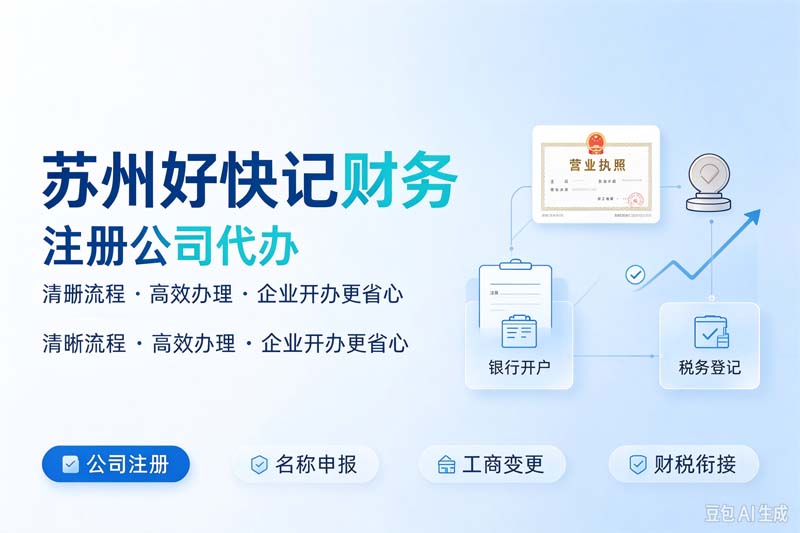 苏州好快记财务：注册公司代办，让企业开办更高效